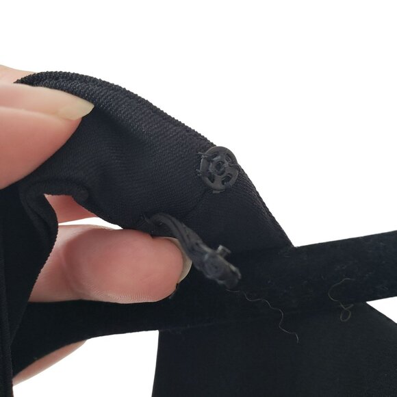 Alexander McQueen Black Pink Ruffle Two Tone Crepe Sheath Dress Punk Goth Glam - Picture 13 of 16